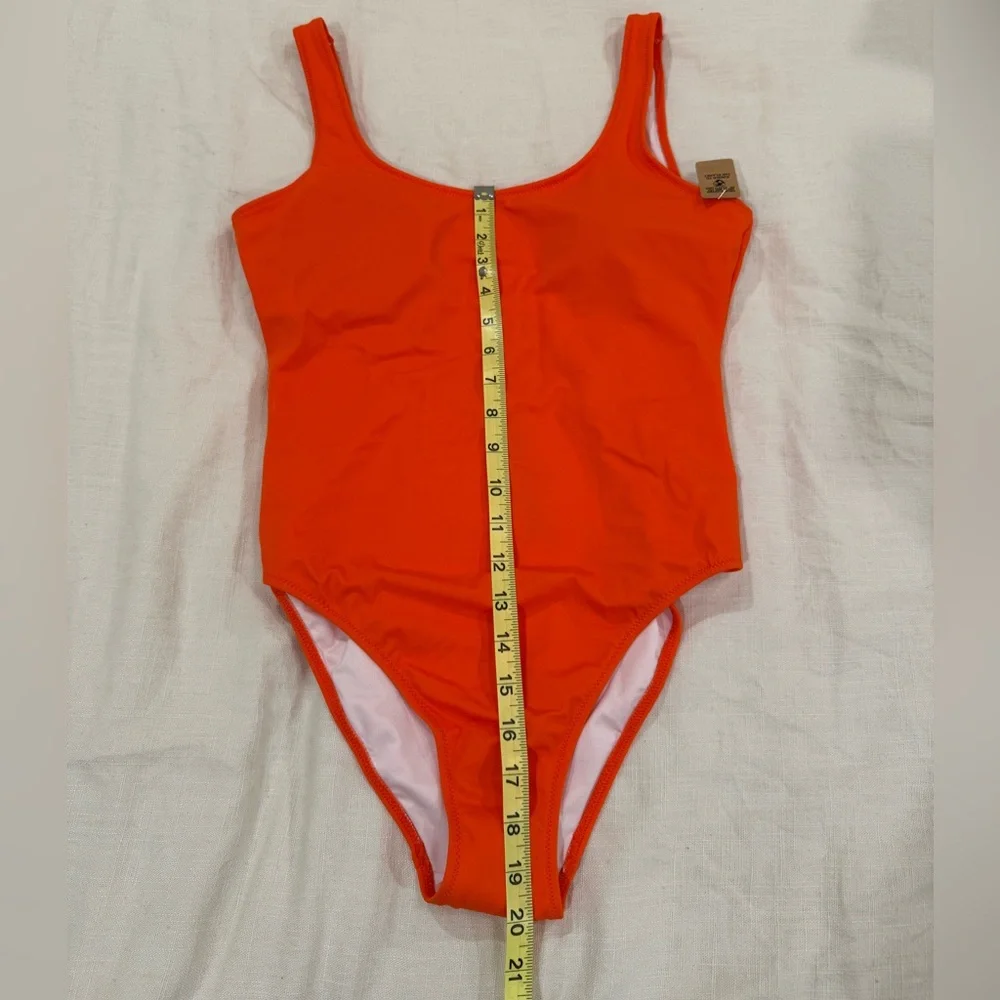 PINK Victoria's Secret Vibrant Orange One-Piece Swimsuit NWT - Picture 5 of 10